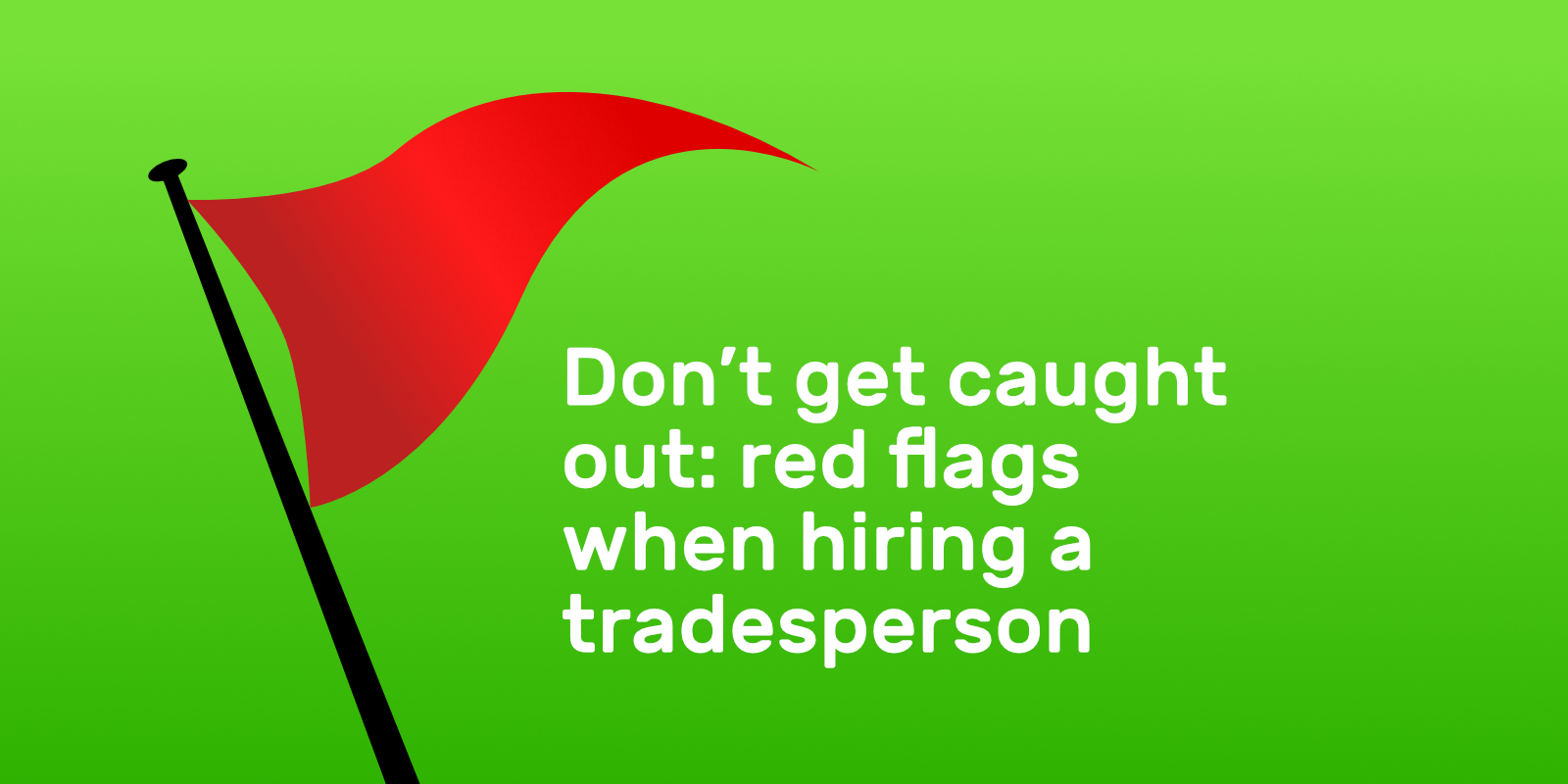 Graphic image of a red flag with caption 