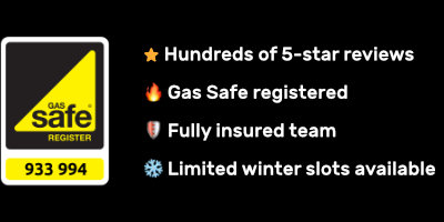 Lime Heating Gas Safe number 933 944, shown alongside benefits of choosing Lime Heating