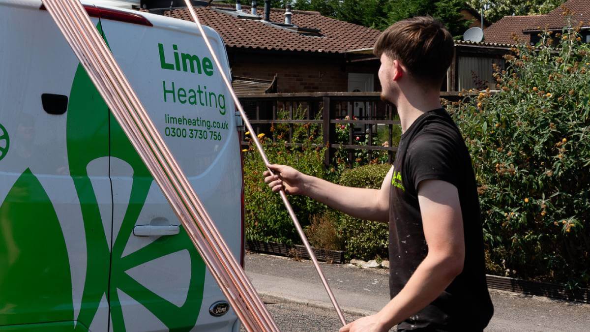 lime heating van