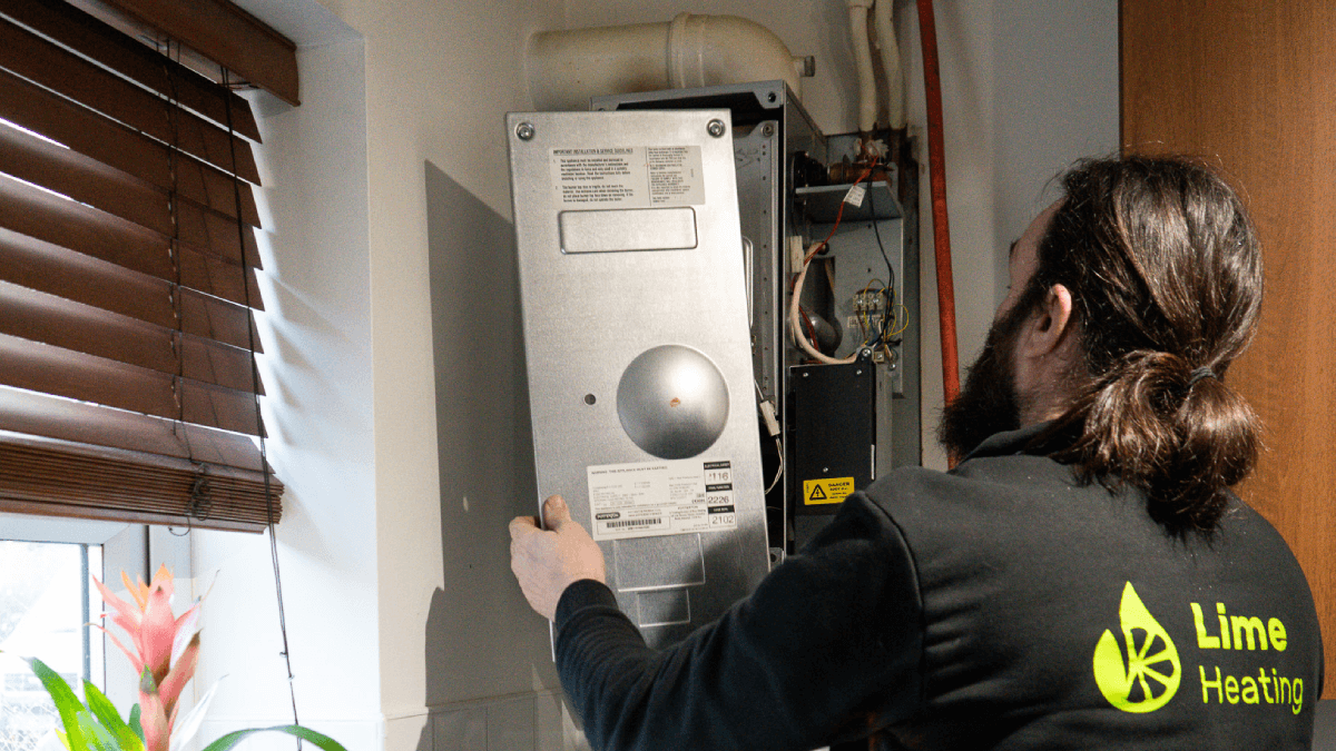 A Lime Heating worker working on